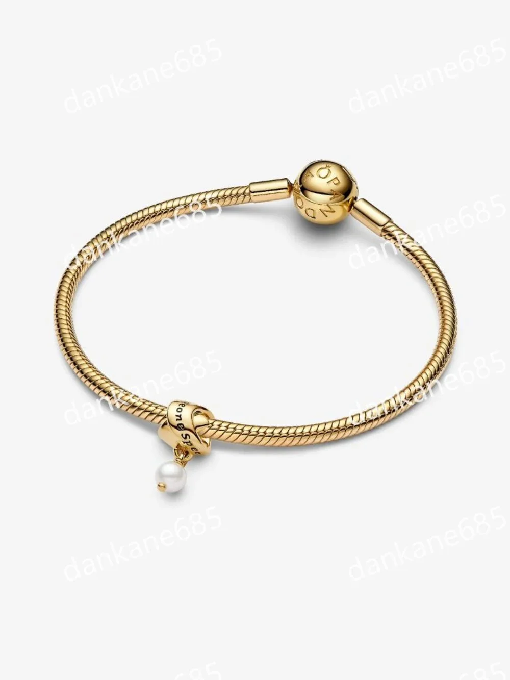 Pandora Treated Freshwater Cultured Pearl Ribbon Charm